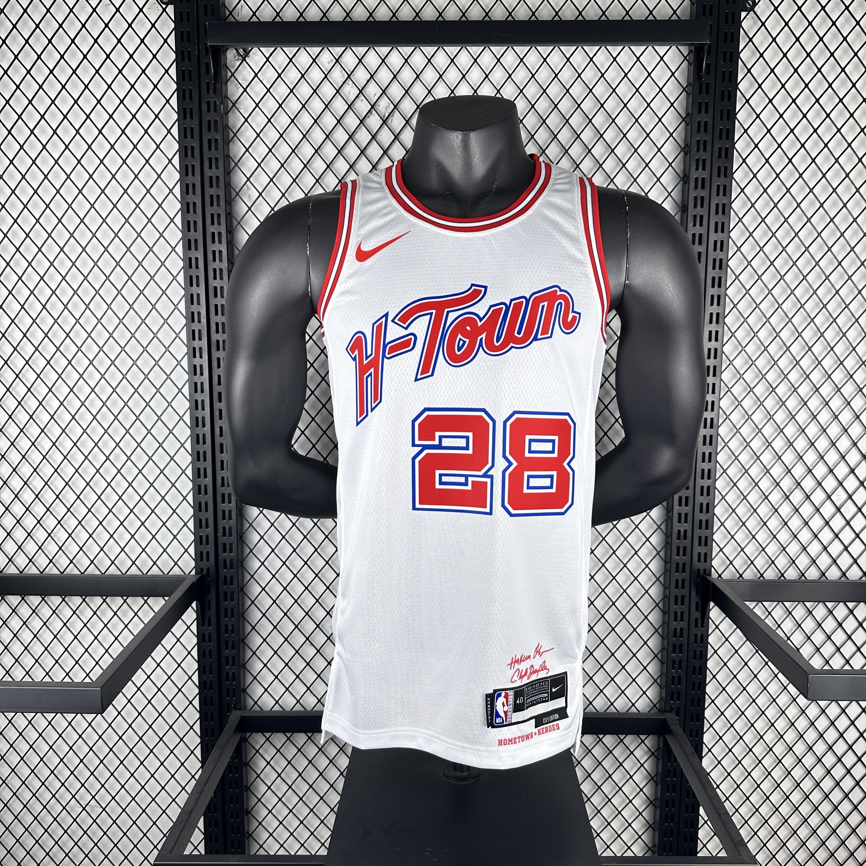 Men Houston Rockets 28 Sungun white 2025 NBA jersey